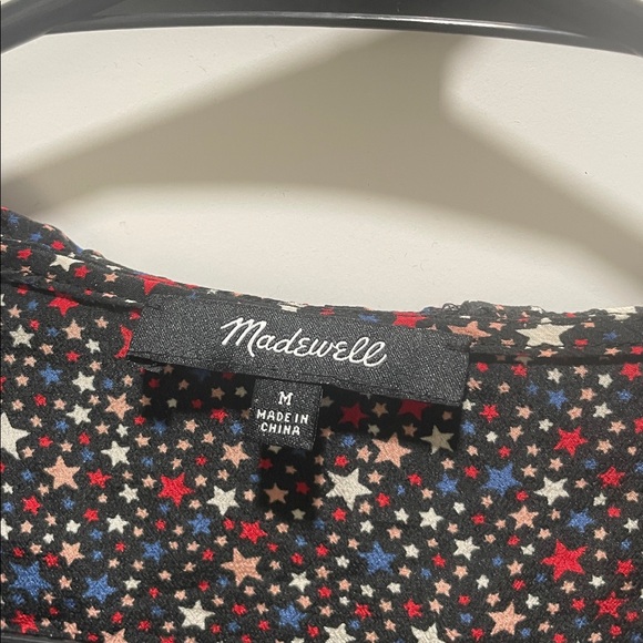 Madewell 100% Silk Ruffle Hem Wrap Blouse M - Picture 8 of 8